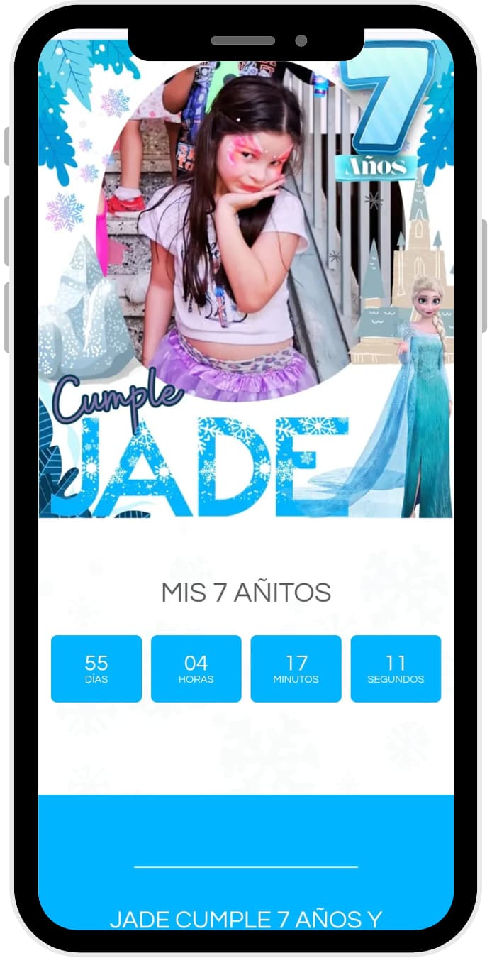 Vista previa de tarjeta infantil digital